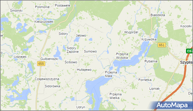 mapa Ignatówka gmina Jeleniewo, Ignatówka gmina Jeleniewo na mapie Targeo