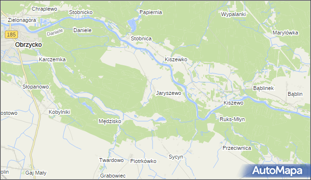 mapa Jaryszewo, Jaryszewo na mapie Targeo