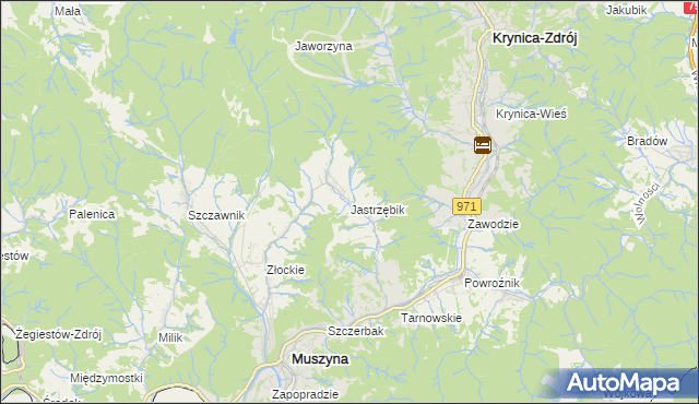 mapa Jastrzębik, Jastrzębik na mapie Targeo