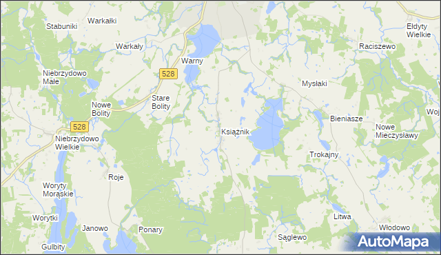 mapa Książnik, Książnik na mapie Targeo