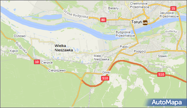 mapa Mała Nieszawka, Mała Nieszawka na mapie Targeo