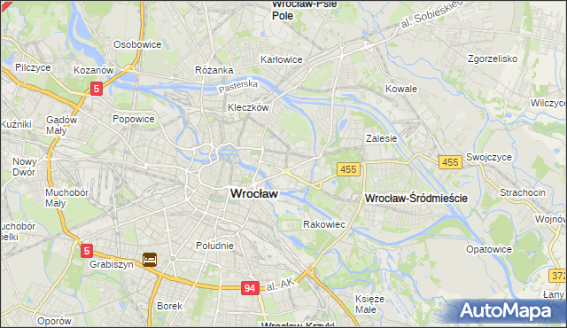 mapa Plac Grunwaldzki, Plac Grunwaldzki na mapie Targeo