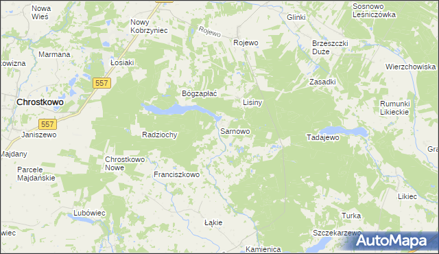 mapa Sarnowo gmina Skępe, Sarnowo gmina Skępe na mapie Targeo