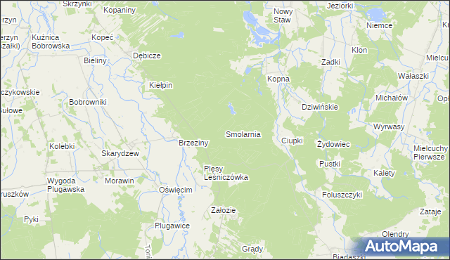 mapa Smolarnia gmina Galewice, Smolarnia gmina Galewice na mapie Targeo