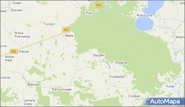 mapa Stoczek gmina Rajgród, Stoczek gmina Rajgród na mapie Targeo