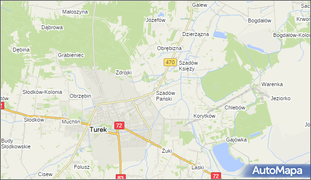 mapa Szadów Pański, Szadów Pański na mapie Targeo