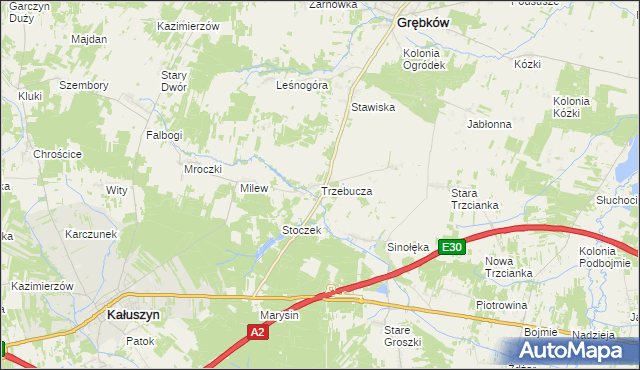 mapa Trzebucza, Trzebucza na mapie Targeo