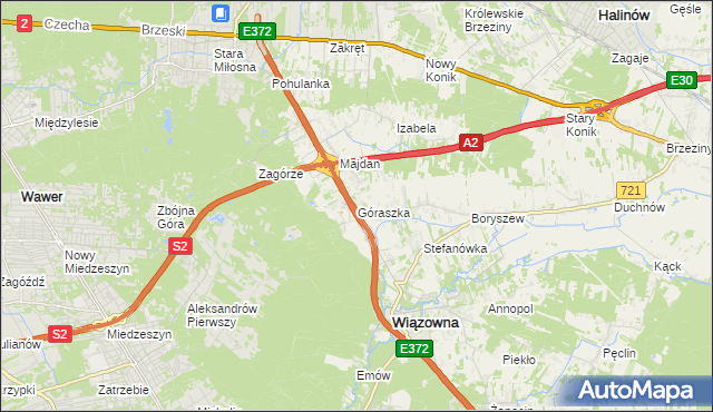 mapa Góraszka, Góraszka na mapie Targeo