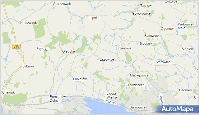 mapa Lasowice gmina Otmuchów, Lasowice gmina Otmuchów na mapie Targeo