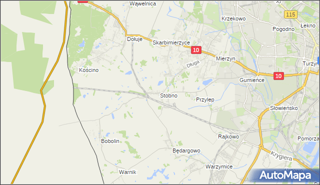 mapa Stobno gmina Kołbaskowo, Stobno gmina Kołbaskowo na mapie Targeo