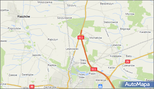 mapa Franklinów, Franklinów na mapie Targeo