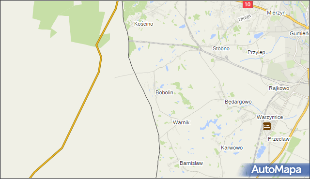 mapa Bobolin gmina Kołbaskowo, Bobolin gmina Kołbaskowo na mapie Targeo