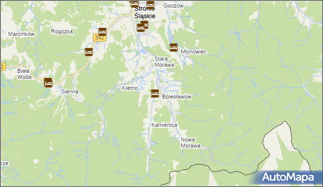 mapa Bolesławów gmina Stronie Śląskie, Bolesławów gmina Stronie Śląskie na mapie Targeo