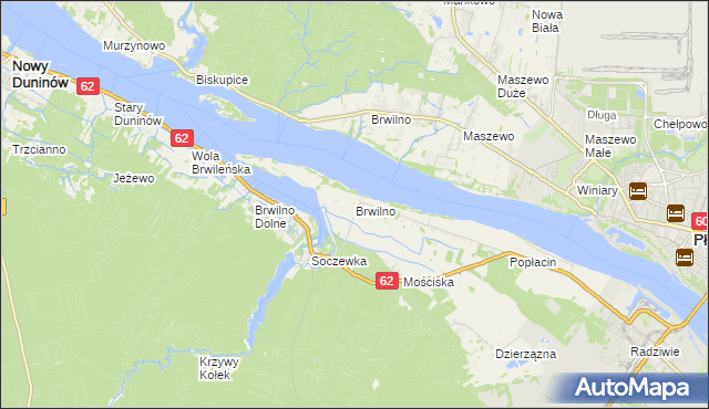 mapa Brwilno gmina Nowy Duninów, Brwilno gmina Nowy Duninów na mapie Targeo