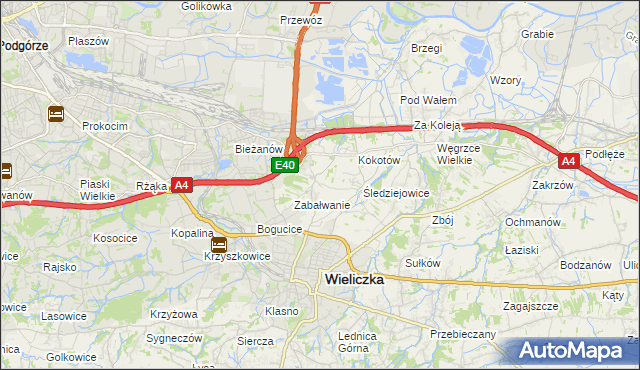 mapa Czarnochowice, Czarnochowice na mapie Targeo