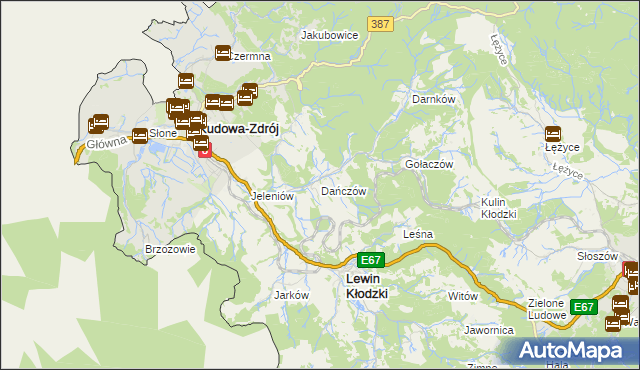 mapa Dańczów, Dańczów na mapie Targeo