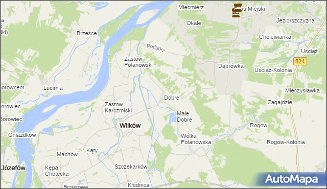 mapa Dobre gmina Wilków, Dobre gmina Wilków na mapie Targeo