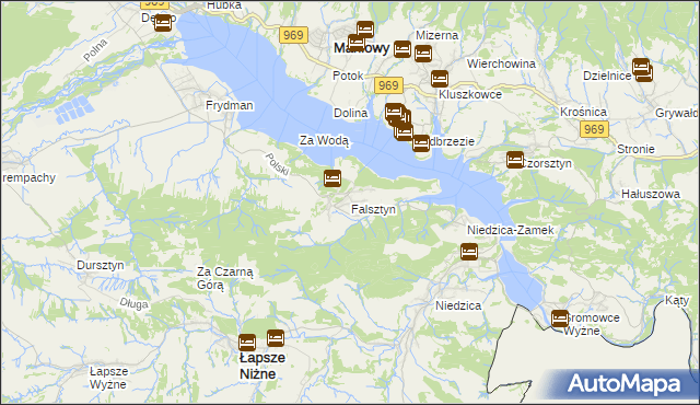 mapa Falsztyn, Falsztyn na mapie Targeo