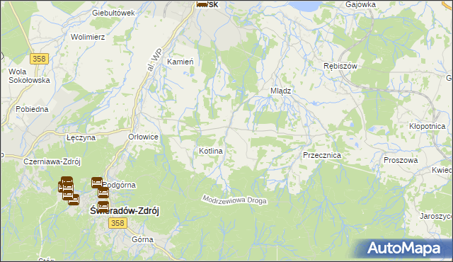 mapa Gierczyn gmina Mirsk, Gierczyn gmina Mirsk na mapie Targeo