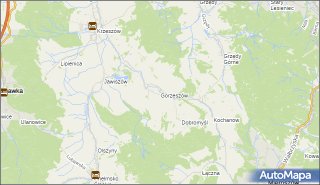 mapa Gorzeszów, Gorzeszów na mapie Targeo