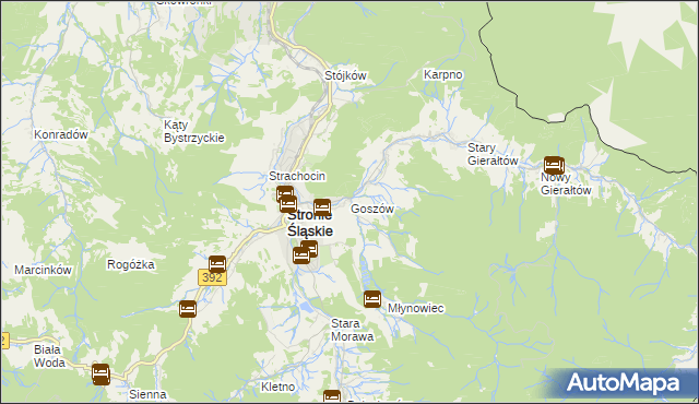 mapa Goszów, Goszów na mapie Targeo