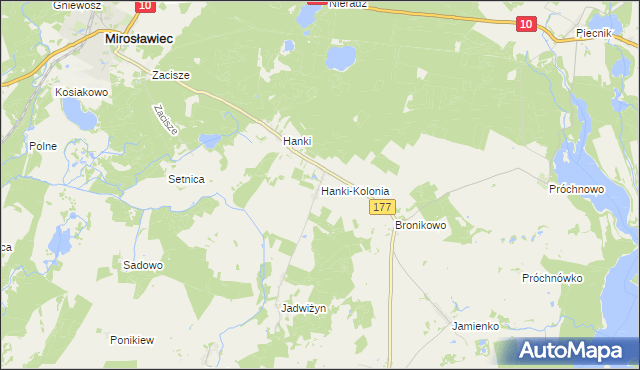 mapa Hanki-Kolonia, Hanki-Kolonia na mapie Targeo