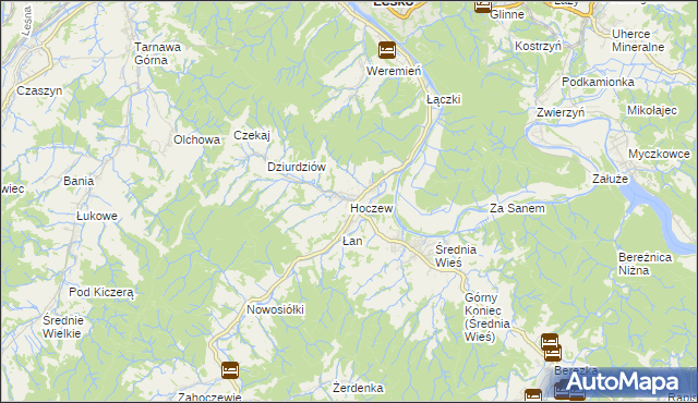 mapa Hoczew, Hoczew na mapie Targeo