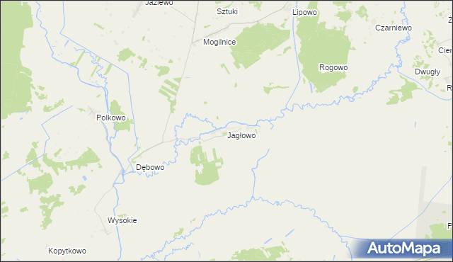 mapa Jagłowo, Jagłowo na mapie Targeo