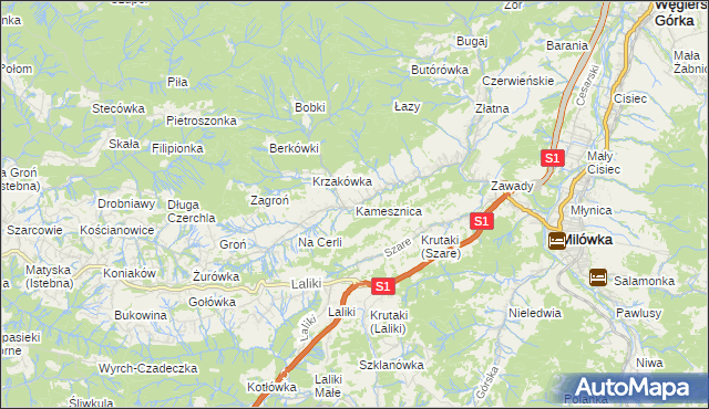 mapa Kamesznica, Kamesznica na mapie Targeo