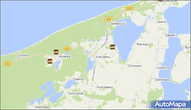 mapa Kołczewo, Kołczewo na mapie Targeo