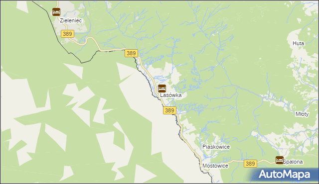 mapa Lasówka, Lasówka na mapie Targeo