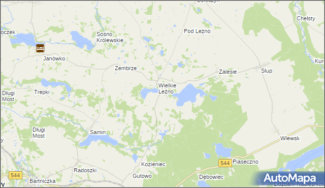 mapa Małe Leźno, Małe Leźno na mapie Targeo