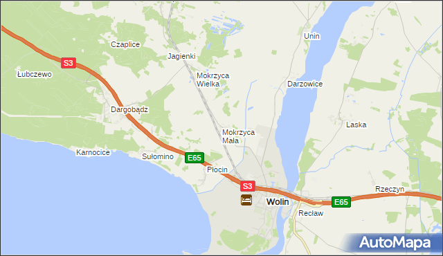 mapa Mokrzyca Mała, Mokrzyca Mała na mapie Targeo