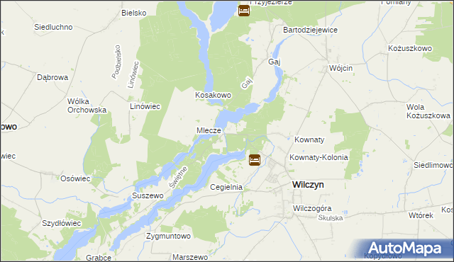 mapa Mrówki gmina Wilczyn, Mrówki gmina Wilczyn na mapie Targeo