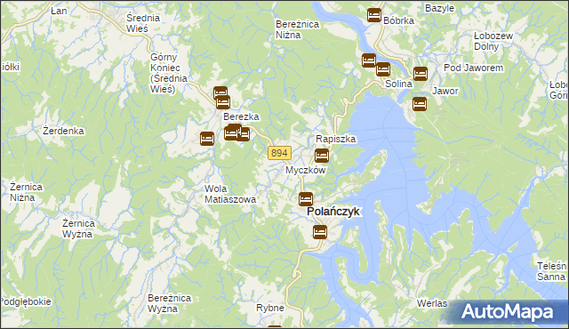 mapa Myczków, Myczków na mapie Targeo