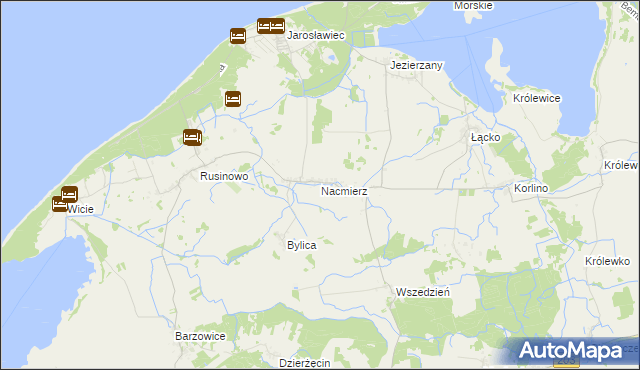 mapa Nacmierz, Nacmierz na mapie Targeo