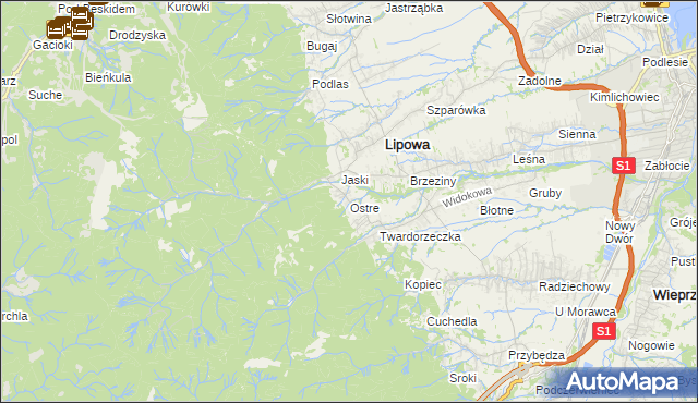 mapa Ostre, Ostre na mapie Targeo