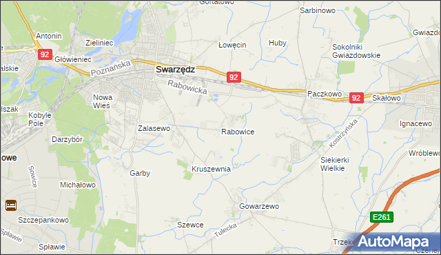 mapa Rabowice, Rabowice na mapie Targeo