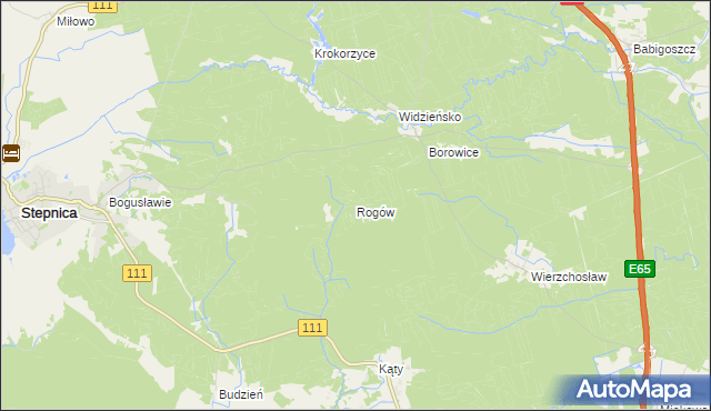 mapa Rogów gmina Stepnica, Rogów gmina Stepnica na mapie Targeo