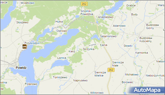 mapa Skrzynka gmina Ostrowite, Skrzynka gmina Ostrowite na mapie Targeo