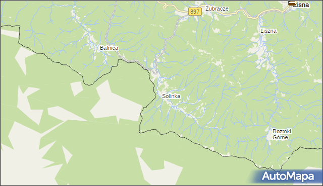 mapa Solinka, Solinka na mapie Targeo
