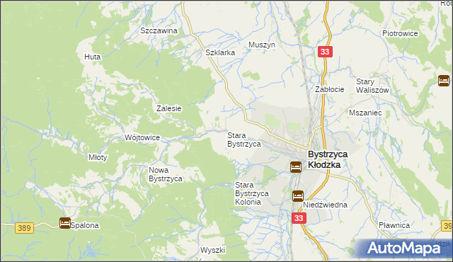 mapa Stara Bystrzyca, Stara Bystrzyca na mapie Targeo