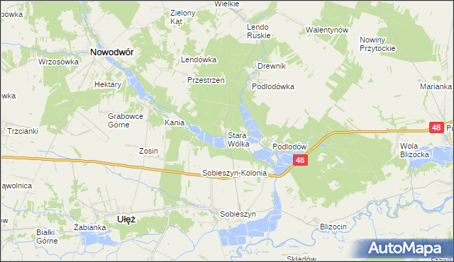 mapa Stara Wólka, Stara Wólka na mapie Targeo