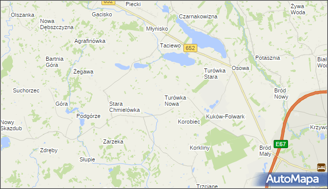 mapa Turówka Nowa, Turówka Nowa na mapie Targeo