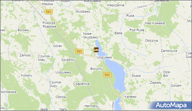 mapa Urszulewo gmina Skrwilno, Urszulewo gmina Skrwilno na mapie Targeo