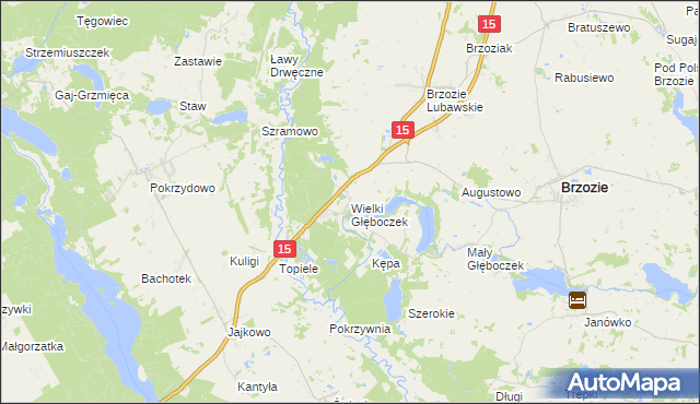 mapa Wielki Głęboczek, Wielki Głęboczek na mapie Targeo