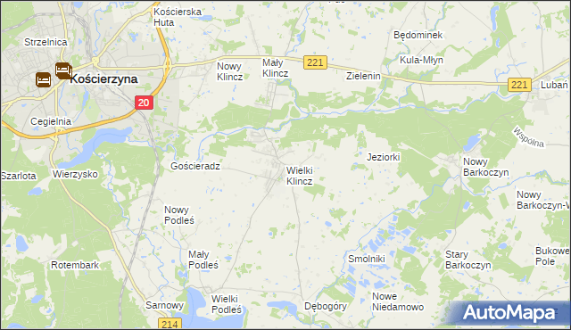 mapa Wielki Klincz, Wielki Klincz na mapie Targeo