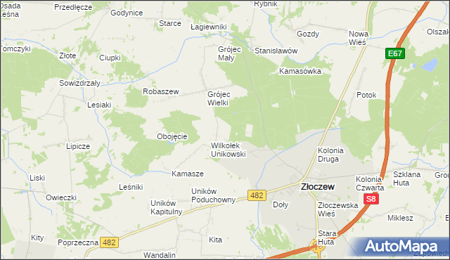 mapa Wilkołek Grójecki, Wilkołek Grójecki na mapie Targeo