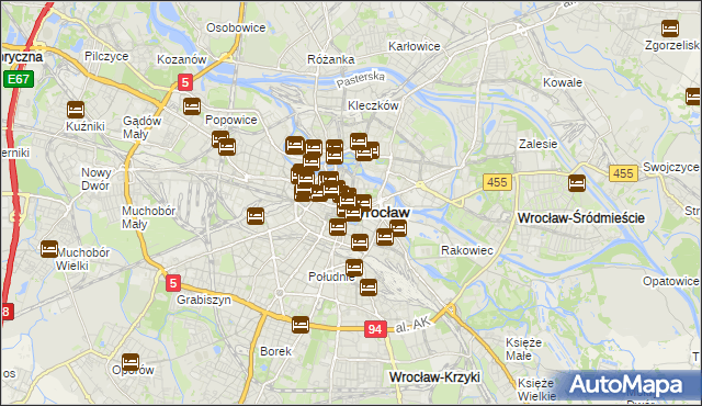 mapa Wrocławia, Wrocław na mapie Targeo