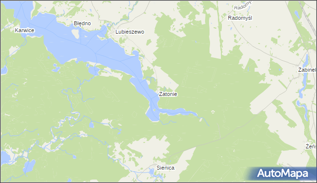 mapa Zatonie, Zatonie na mapie Targeo